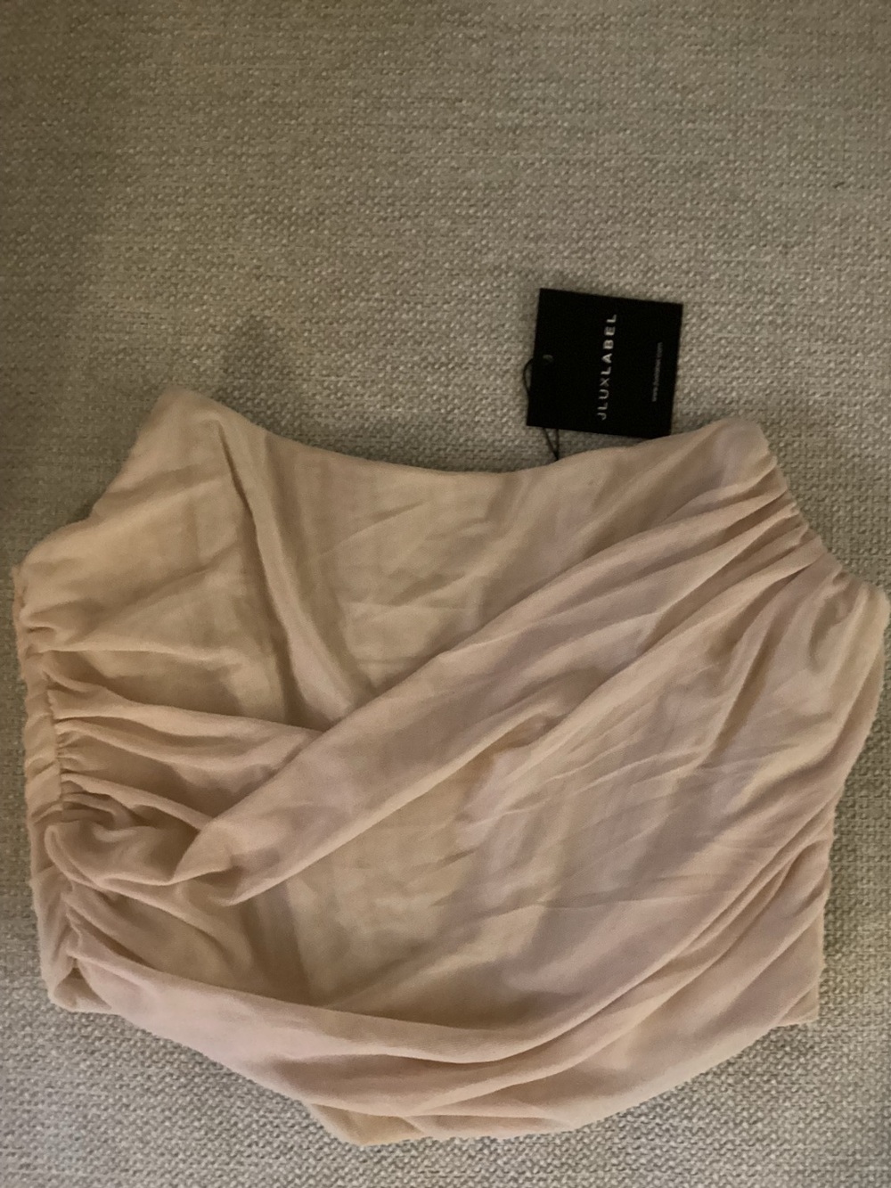 NWT JLuxlabel Light Nude Draped Bustier Top